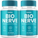 (2 Pack) Bio Nerve Capsules, BioNerve Plus Supplement Pills Premium Wellness Formula Capsulas, Advanced Natural Ingredients, Nerve Care, Comfort, Relaxation & Health, BioNerv Pastillas Reviews (120ct)