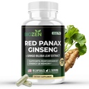 Korean Red Panax Ginseng + Ginkgo Biloba for Man & Women - Extra Strength 7% Ginsenosides for Energy, Focus, Performance, Vitality & Immune Support - Authentic Korean Red Ginseng Root Extract