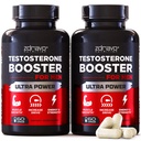 Testosterone Booster Supplement for Men - Workout, Muscle Growth, Libido, Stamina, Strength, Energy, Endurance - Male Enhancing Supplement Pills - Men's Test Booster - Tongkat Ali - 60 Count - 2-Pack