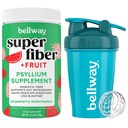 Bellway Super Fiber Powder + Fruit, Strawberry Watermelon Shaker Bottle Bundle```