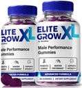 NutraRize (2 Pack) Elite Grow XL Gummies Male, Official Elite Grow XL for Men, Premium Formula for Performance, Energy & Stamina, All-Natural EliteGrowXL, EliteGrow X ME Gomitas Review (120 Gummies)