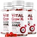 (3 Pack) Vital Grow XL Male Gummies - Men's Performance 1050MG Vital GrowXL Blend, Growth Gummy Advanced Formula, 180 Gummies for 3 Months