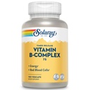 SOLARAY Vitamin B-Complex 75mg | Two-Stage Timed-Release for Extended Availability | Support for Hair, Skin, Nails, Nerves, Immune Function | 100 CT