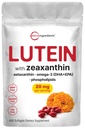 Lutein & Zeaxanthin 20mg Softgels, 400 Count, with Astaxanthin, Omega-3s, & Phospholipids | Eye + Vision Health Vitamins | Third Party Tested, Non-GMO, Gluten Free
