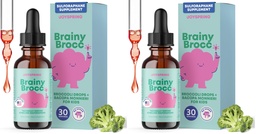 JoySpring Broccoli Supplement for Kids | Sulforaphane & Bacopa Monnieri Drops | Supports Cognitive Function | Vegan & Kid-Friendly (Pack of 2)