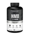 Jacked Factory HMB + Leucine Capsules - L-Leucine 2g, HMB 1g - Stimulate Muscle Growth, Protect Lean Muscle Mass, and Improve Athletic Performance - 180 Capsules