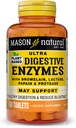 MASON NATURAL Plant Based Ultra Digestive Enzymes with Bromelain, Lactase, Papain & Protease - Supports Healthy Digestion & May Reduce Bloating, 60 Capsules