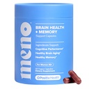 MENO Brain Health + Memory Support Capsules – Daily Support for Cognitive Performance, Concentration & Healthy Brain Aging – with Phosphatidylserine, Creatine, Sage Leaf & Huperzine A – 30 Servings