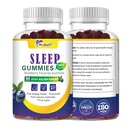 Sleep Gummies with 5mg Melatonin for Adults Fall Asleep Faster with Non-Groggy Morning, Sugar Free Sleep Aid Supplement, Non-Habit Forming, Blueberry Flavor, 60 Count, Pack of 2