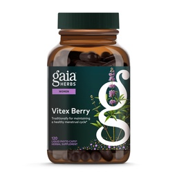 Gaia Herbs Vitex Berry - Υποστηρίζει την ισορροπία ορμονών & γονιμότητα για τις γυναίκες - Υγιεινή προγεστερόνη για την έμμηνη υγεία - 120 Vegan Caps (60-Ημέρα προσφοράς)
