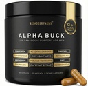 Alpha Buck Booster for Men – Natural Extract Supplement – Boost Strength, Energy, Recovery & Vitality – 12 Herb Formula – Non-GMO, No Fillers