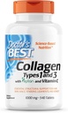 Doctor's Best Collagen Types 1 & 3 με Peptan, Non-GMO, Χωρίς γλουτένη, Χωρίς σόγια, Υποστηρίζει τα μαλλιά, το δέρμα, τα νύχια, Tendons & οστά, 1000 Mg, 540 δισκία