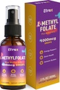 Liquid Methylfolate & B12 Spray, Methylated Folate Drops for Kids & Adults, with Choline, TMG & Vitamins, MTHFR Support, Brain Health, Immunity, 2 Fl Oz
