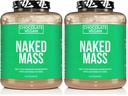 NAKED Vegan Mass - Chocolate Vegan Weight Gainer - 1,280 Calories, Non-GMO, Soy & Gluten Free, No Artificial Ingredients - 8LB Bulk - 11 Servings (Pack of 2)