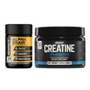 ONNIT Cognitive & Strength Performance Bundle: Alpha Brain Nootropic Capsules (30 Count) + Creatine Monohydrate Powder (30 Servings), IGEN Non-GMO Tested Focus, Strength & Lean Muscle – Pack of 2