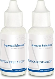 Biotics Research Aqueous Selenium Liquid Formula, 95 mcg Selenium Drop, Thyroid Gland Function, DNA Production, Cognitive Health, Potent Antioxidant 0.5 Fluid Ounces (Pack of 2)