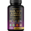 Hair, Skin & Nails Vitamins with 10000 mcg Biotin, Collagen & B-Complex – Supports Healthy Hair, Glowing Skin & Strong Nails – Non-GMO, Gluten-Free – 120 Capsules