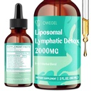 owegel Liposomal Lymphatic Drainage Drops 2000mg – Immune & Lymph System Support – Lymphatic Detox and Cleanse with Echinacea, Red Clover, Dandelion & Cleavers – Sugar-Free, Alcohol-Free – 2 FL OZ