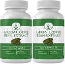PURE ORIGINAL INGREDIENTS Green Coffee Bean Extract, (100 Capsules) Always Pure, No Additives Or Fillers, Lab Verified (Pack of 2)