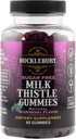 Bucklebury Sugar-Free Milk Thittle Gummies 1000mg με Φυσικό άρωμα βατόμουρο - Vegan, χωρίς γλουτένη, συμπλήρωμα μη ΓΤΟ Φυσικό γάλα γαϊδουράγκαθο για την υγεία του ήπατος, την ανοσία και την αντιοξειδωτική υποστήριξη -60 Count