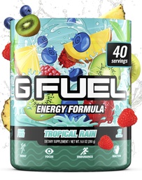 G Καύσιμα Tropical Rain Energy Drink Powder, Pre Processing Caffeine Mix for Gaming, Sugar Free Focus Amino, Βιταμίνη + Αντιοξειδωτικά, 9.8oz (Fruit Medley, 40 Services)