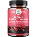 Female Fertility Supplement with Prenatal Multivitamins - Fertility Support with Prenatal Choline Inositol Folate Chasteberry and CoQ10 Fertility Blend for Women to Promote Conception - 180 Count