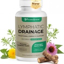 Lymphatic Drainage Supplements: Natural Herbal Complex Echinacea Burdock Root Dandelion Cleavers - Lymph System Support for Bloating Immune Health Fluid Balance 60 Capsules