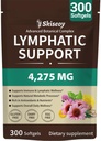 Lymphatic Drainage Supplements 300 Softgels, 4275mg Lymph System Support Herbal Blend with Echinacea, Dandelion & Burdock Root | Promotes Healthy Circulation & Fluid Balance