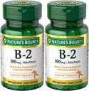 Nature's Bounty, Vitamin B- 2, 100 mg, 100 δισκία - Συσκευασία των 2