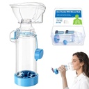 Inhaler Spacer for Adults with Inhaler Case, OTC Spacer for Inhaler with Silicone Mask, FSA-HSA Eligible, Case Holds MDI & Asthma Care Essentials (Blue/Adult)