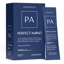 BodyHealth PerfectAmino Powder - BCAA and EAA Powder for Pre and Post Workout - Amino Acid Energy Drink for Men and Women to Support Lean Muscle and Recovery - Vanilla - Stick Packs - 15 Servings