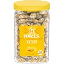 HALLS Cough and Throat Relief Honey Lemon Cough Drops, Bulk Pack, 250 Drops