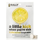 Lemon Flavor Cough Drops by Rally Energy, Cough Relief with Caffeinated Zinc Reinforced Lozenges, Boost Your Energy, Focus, and Productivity - Zero Calorie Throat Lozenges (20)