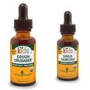 Herb Pharm Kids Certified-Organic Cough Crusader & Sinus Samurai Liquid Herbal Formulas, Wild Cherry & Nettle, 1 Fl Oz Each