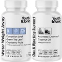 Νερό Βάρος Away & Αέριο και Bloating – Diuretic & Charcoal Χάπια για Bloating Relief – Υποστήριξη για τη διατήρηση του νερού, Swollen πόδια & Digestive Bloating – Peppermint & Coconut Oil – 90 χάπια