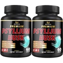 BMVINVOL (2 Packs) Premium Psyllium Husk Capsules - 4 Months Supply - Ginger, Fenugreek, Turmeric - Psyllium Fiber Capsules for Supports Digestion & Regularity