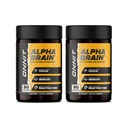 ONNIT Alpha Brain Nootropic Capsules for Men & Women, IGEN Non-GMO Tested Memory, Focus & Mental Clarity, Caffeine-Free with L-Theanine and Vitamin B6, 90 Count Each, Pack of 2 (180 Capsules)