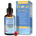 25-in-1 Liposomal Lymphatic Drainage Drops with Echinacea, Burdock, Dandelion, Calendula, Milk Thistle for Lung Detox - Support Lymphatic Health, Immune Support, Liver Cleanse Detox & Repair, 2 fl oz