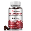 BEWORD Astaxanthin 12mg with MCT Oil, 120 Softgels 4-Month Supply | Premium Antioxidant Supplements | Natural Microalgae, Triple Strength | Supports Skin & Eye Health | Non-GMO, Gluten & Soy-Free