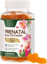 Prenatal Vitamins for Women – Complete Pregnancy Multivitamin - Folic Acid, Omega 3 DHA, Choline, Vitamin D – Essential Support for Mom's & Baby Brain Development - Tasty Orange Flavor - 60 Gummies