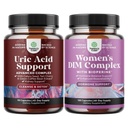 Bundle of Uric Acid Cleanse & Detox - Green Coffee Beans with Turmeric, Tart Cherry & Celery Seed for Kidney and DIM Supplement for Women with DIM and Black Pepper Menopause Support and PMS Relief