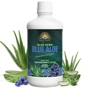Real Aloe Blue Aloe Juice (32 fl oz) | Organic California-Grown Aloe Vera with Real Blueberry | Aloin-Free Inner Leaf | Hydration & Daily Wellness Support | Dietary Supplement | Made in USA