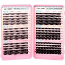 GEMERRY 565Pcs Lash Clusters D Curl Volume Eyelashes Clusters Extensions with Thin Band for DIY at home (30D+40D+50D+60D+80D+100D, 8-16mm)