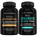 Vital Vitamins Astaxanthin + Multi Collagen Complex Plus Calm