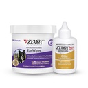 Zymox Enzymatic Ear Wipes and Otic Plus Advanced Hydrocortisone Free Ear Solution for Dogs and Cats - Product Bundle - for Dirty, Waxy, Smelly Ears and to Soothe Ear Infections