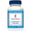 The Vitamin Shoppe Vitamin E 400IU - Antioxidant Support for Skin Health & Immune Function, Daily Vitamin (120 Softgels)