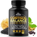 HerbaMe Stress Support Supplement for Calm Mood & Balanced Energy – Supports Healthy Cortisol Levels & Nervous System Function – Ashwagandha, Magnesium, Vitamin D, Black Seed, Sea Moss, 90 Capsules