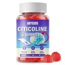 ABYSSUS Citicoline (CDP Choline) 1000mg Gummies – Brain Support for Cognitive Focus & Clarity, Citicoline Supplement for Energy, Sugar-Free, Vegan, Non-GMO, 60 Count