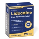 Sumifun 4% Lidocaine Pain Relief Patches - OTC Maximum Strength – Flexible & Long-Lasting, 29-Count Lidocaine Patches for Back, Neck, Muscle, Joint Pain- Unscented Pain Patch