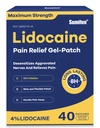 Sumifun 4% Lidocaine Patches Maximum Strength - 40 Count Pain Relief Patches for Back, Shoulder, Elbow, Knee, Muscle & Joint - Lower Back Pain Relief Products - Pain Patches Maximum Strength Lidocaine